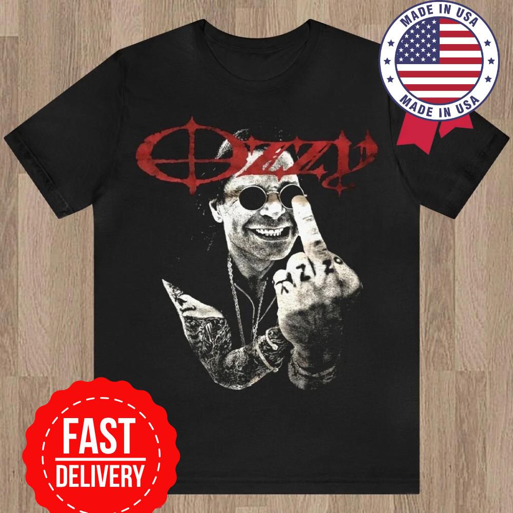 Ozzy OsBourne Middle Finger T-Shirt inspired rock shirt Unisex Ozzy fan gift tee Unisex T-Shirt S