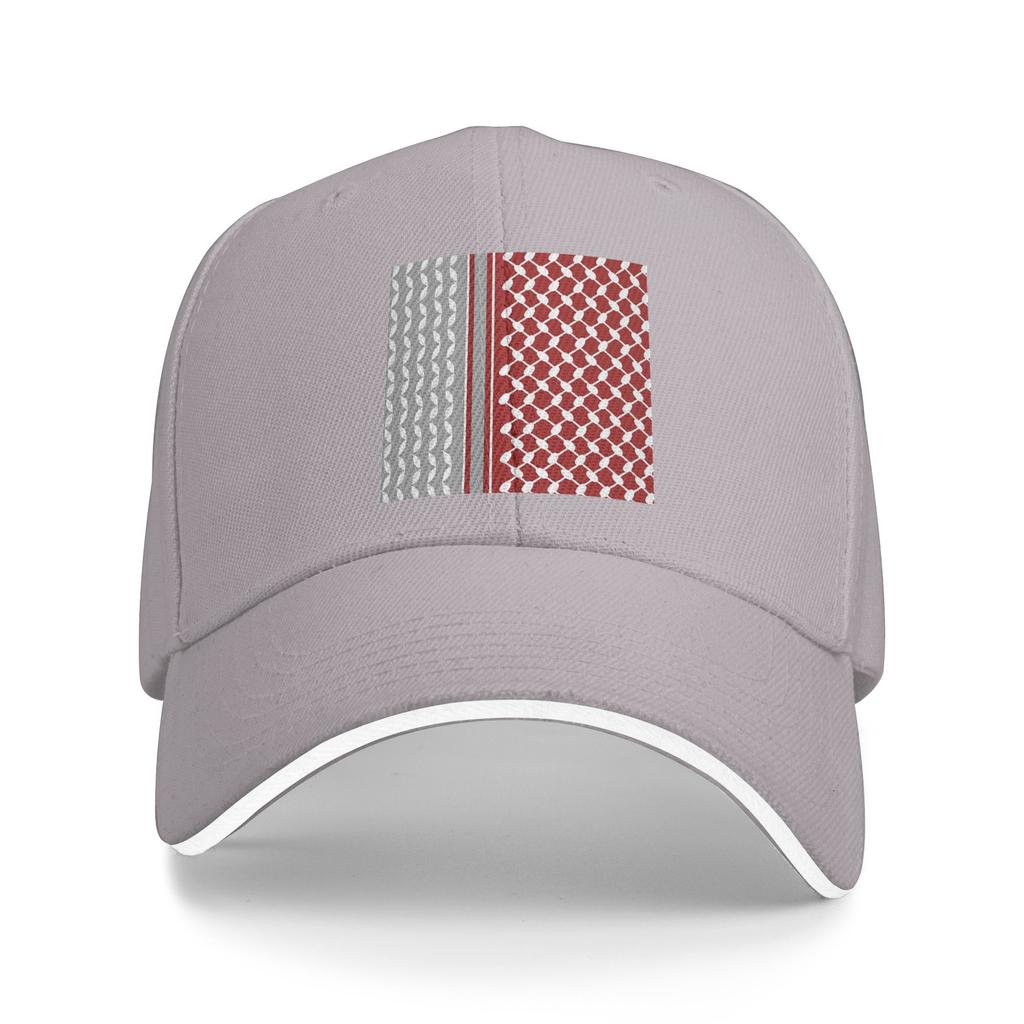 Spring Casual Baseball Cap Palestine Keffiyeh and Lines in Red Outdoor Sports Trucker Hat For Women Unisex Quality Snapback Cap