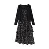 Plus-size Women's French Floral Halter Dress Sun-protective Knitted Cardigan Set Summer New Style
