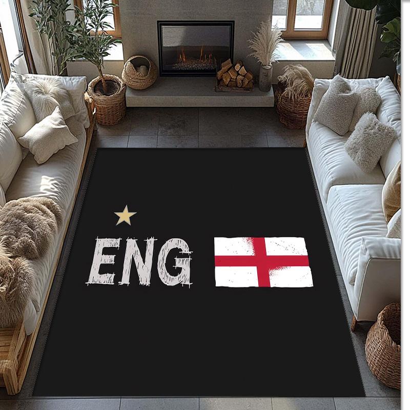 England national football team Printed Flannel Area Rug Non Slip Soft Polyester Floor Carpet Indoor Decor Mat for Bedroom Living Room Sofa