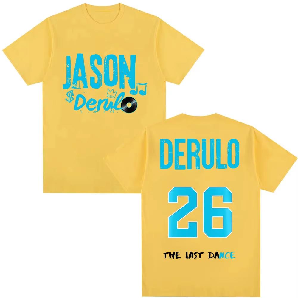 

Jason Derulo Last Dance Tour 2026 graphics Cotton shirt unisex Y2k Hip hop Style Retro Summer Mens Short sleeve Tshirt fan gift 4XL