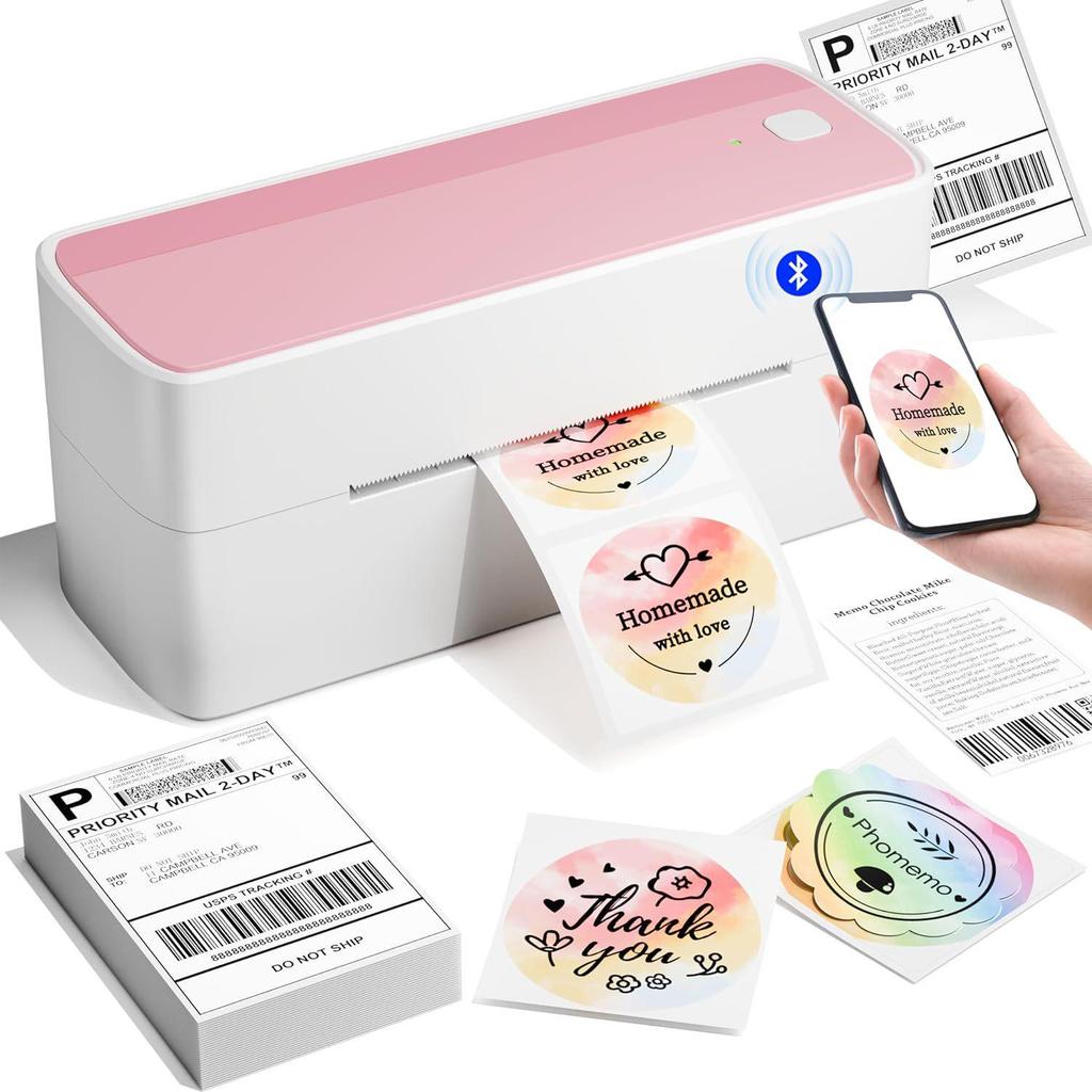 Phomemo Bluetooth termisk skrivare: Fraktsedlar, Beställningar, Streckkoder, Bläckfri