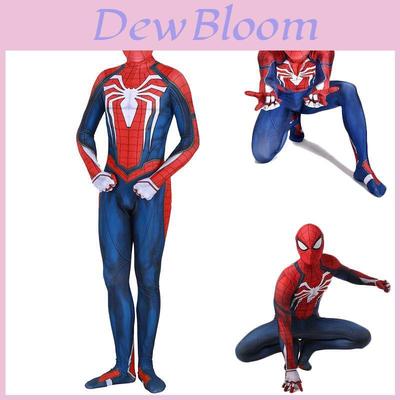 Fantasia Cosplay do Homem-Aranha da Insomniac para PS4, Impressão 3D, Adulto/Criança, Macacão Zentai do Spidey com Acabamento Exquisito e Material de Lycra Respirável