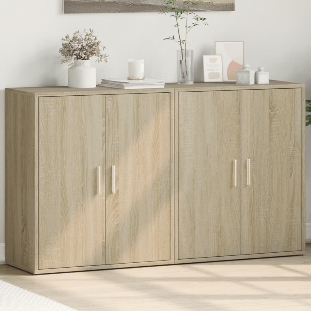 Sideboards 2 pcs Sonoma Oak 60 x 31 x 70 cm engineered wood