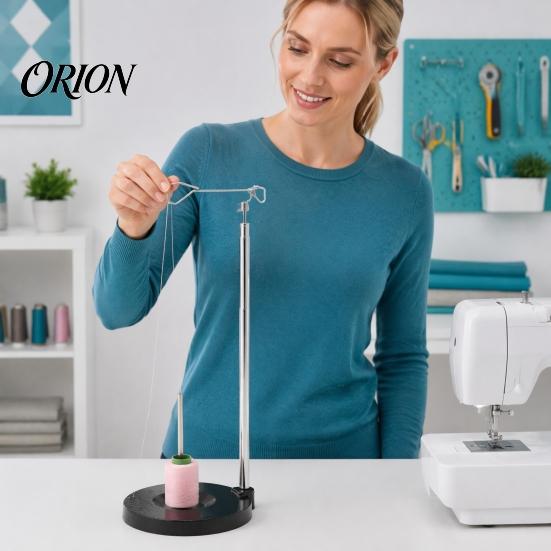 Metal Spool Holder Thread for Sewing Machine, Adjustable Large Heavy Duty Accessories Stand, Universal Stand with Anti-Tangle Guide Compact