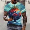 Fashion Funny 3D Print Pattern Men's T-Shirts Summer Everyday Sports  Vintage Men Loose Oversized Short Sleeved Casual Clothing