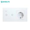 1 Gang EU Standard WiFi Smart Switch with WIFI USB Wall Socket, Tuya APP Remote Control Timer Power Outlet