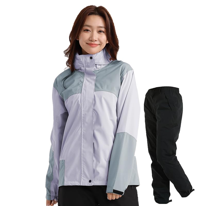 

Дождевик для гольфа Arashiyama и горный водонепроницаемый размер женский комплект, дождевик, ветровка, парка, (Светло-фиолетовый, M)