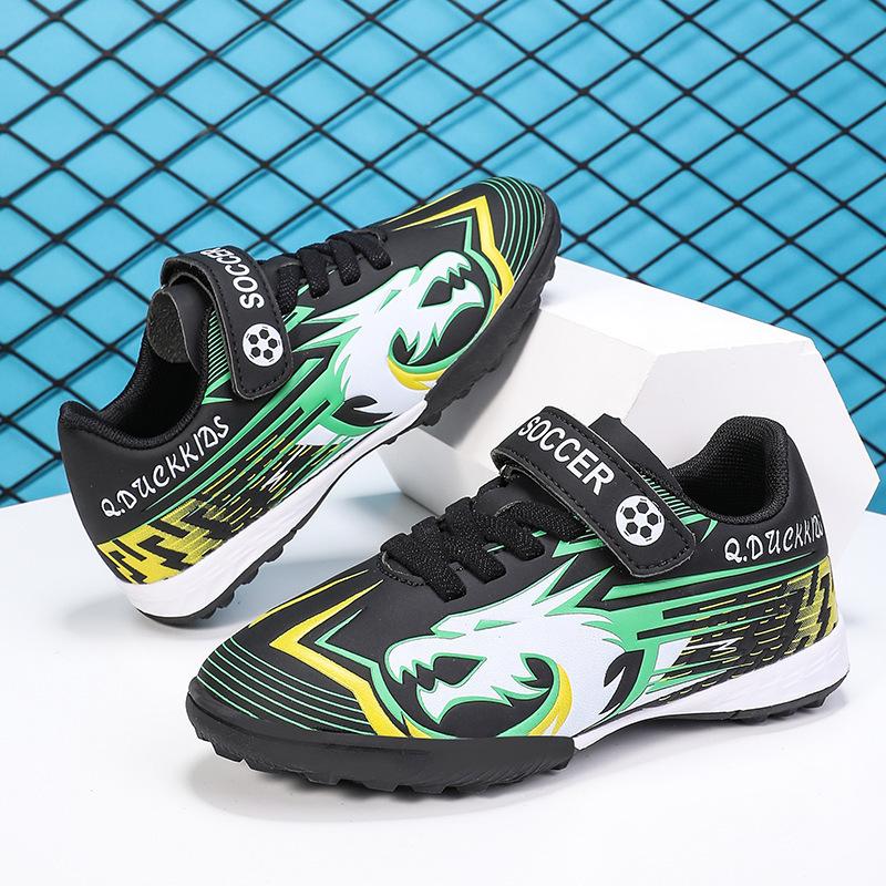 New Velcro Children's Football Shoes Long Nails Broken Nails Primary and Secondary School Students Free Lace-up Competition Training Shoes 2025