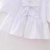 Dolce Casual Cravatta Girocollo Maniche a Bolla Versatili Camicette Camicia Corta
