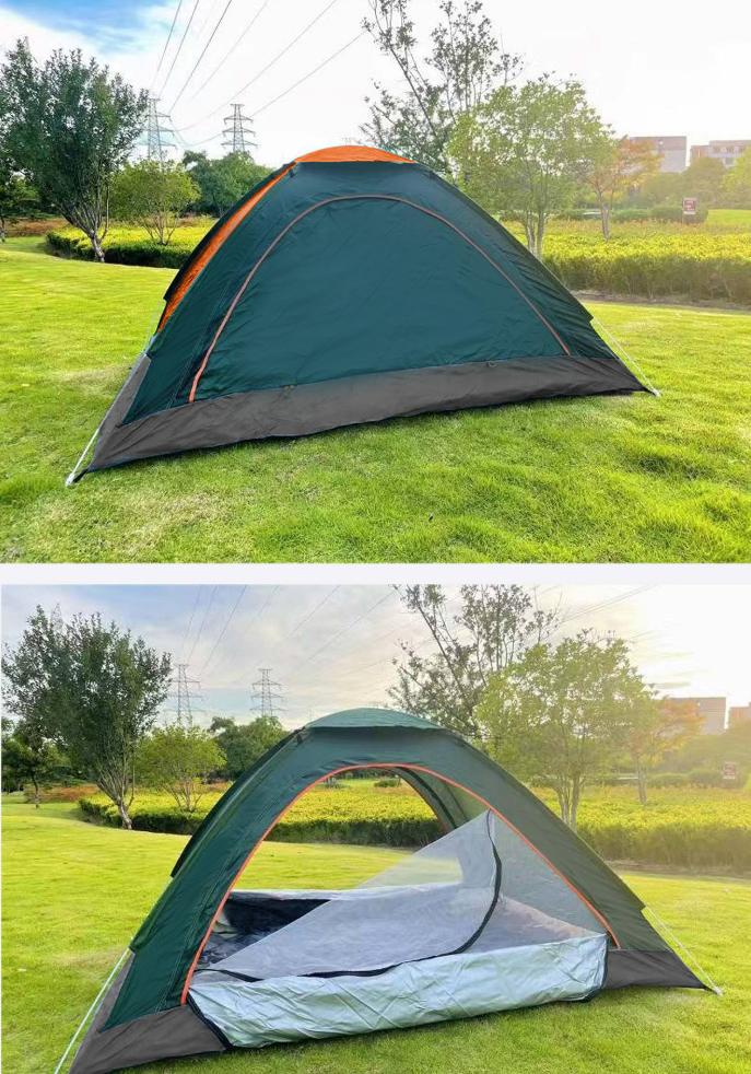 Automatic self-pitching camping tent for 3-4 people