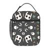 1 Piece Zipper Closure Dark Fantasy  Storage Bag Pocket Hollow Knight School Lunch Food Box Reusable For Lunch Food Bag