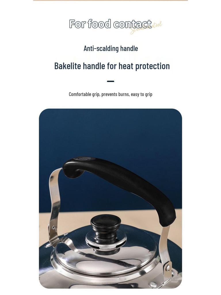 Edelstahl 304 Pfeifkessel: Große Kapazität, geeignet für Induktions- und Gasherde