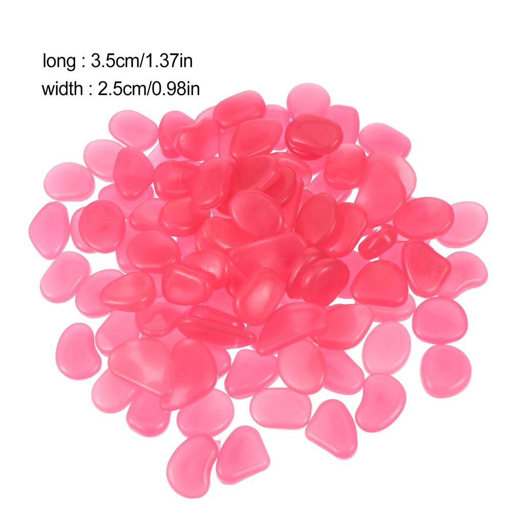 100Pcs Night Light Pebbles for Outdoor Indoor Decoration Luminous Rocks Yard Pond Fish Tank Gravel Craft Decor