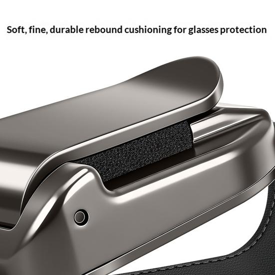 Car Sunglasses Clip for Visor Multi-Function Holder for Glasses Cards Ticket Scratch-Resistant Lining Zinc Alloy Elastic Clamp Car Sun Visor Accessory