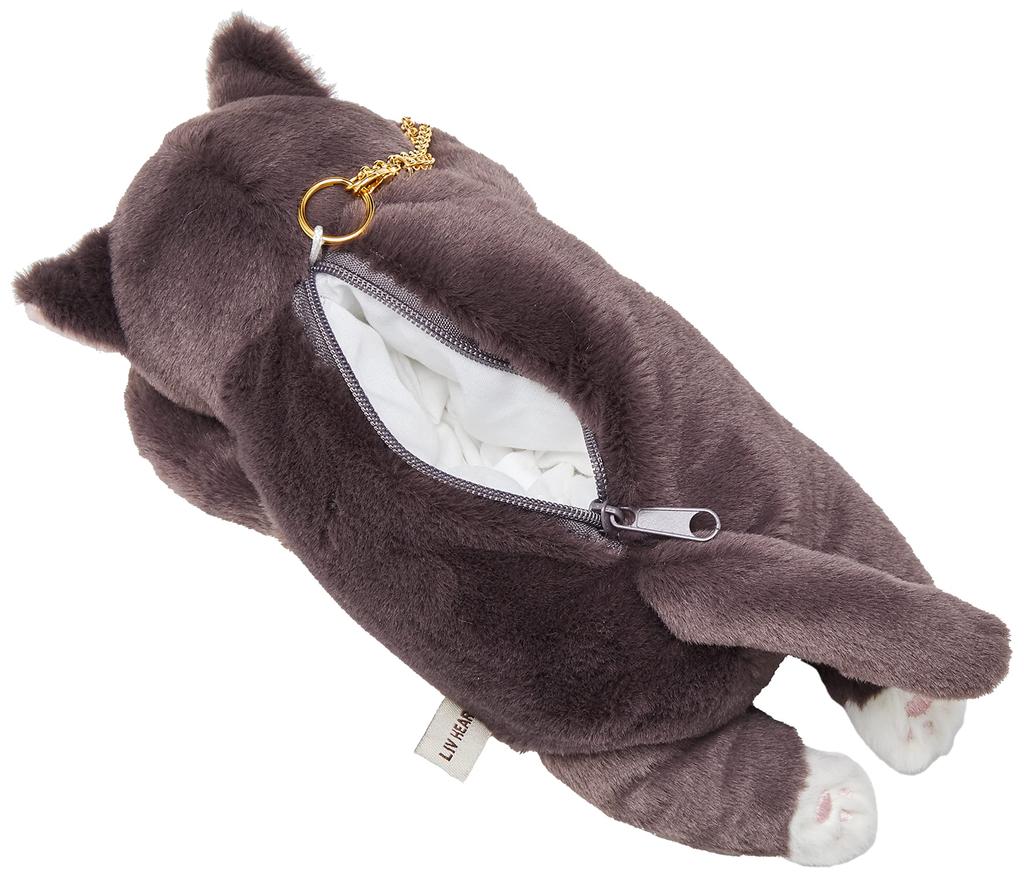 Livheart Mascot Pouch, Black Cat (Length: Approx. 20cm), Cute Accessory Case, 87032-73