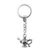 Christmas Snowman Charm Keychain Winter Holiday Key Ring 30mm Ring