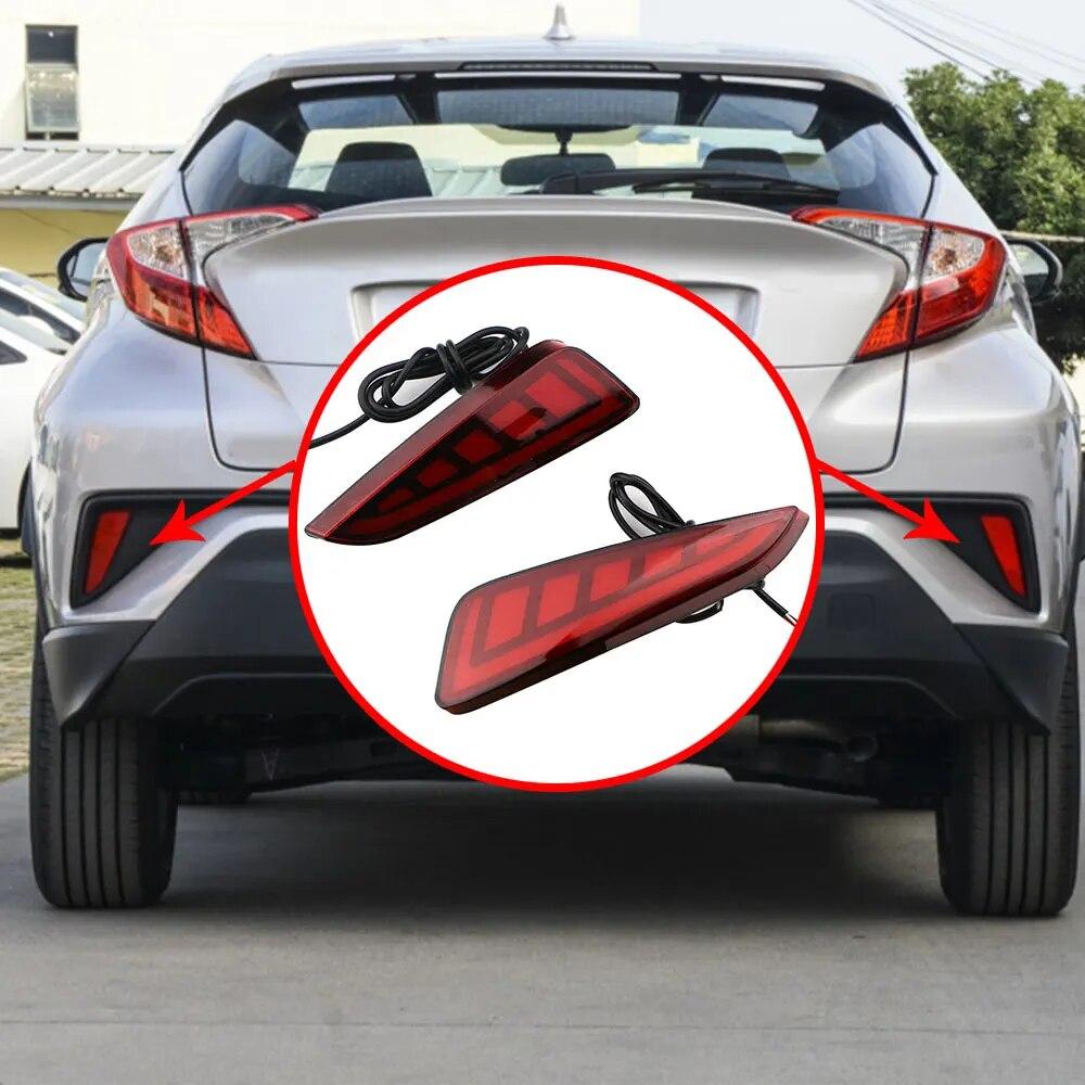 Car Flashing 1 Set for Toyota C-HR CHR 2016 2017 2018 LED Reflector Lamp Rear Fog Lamp Rear Bumper Brake Light