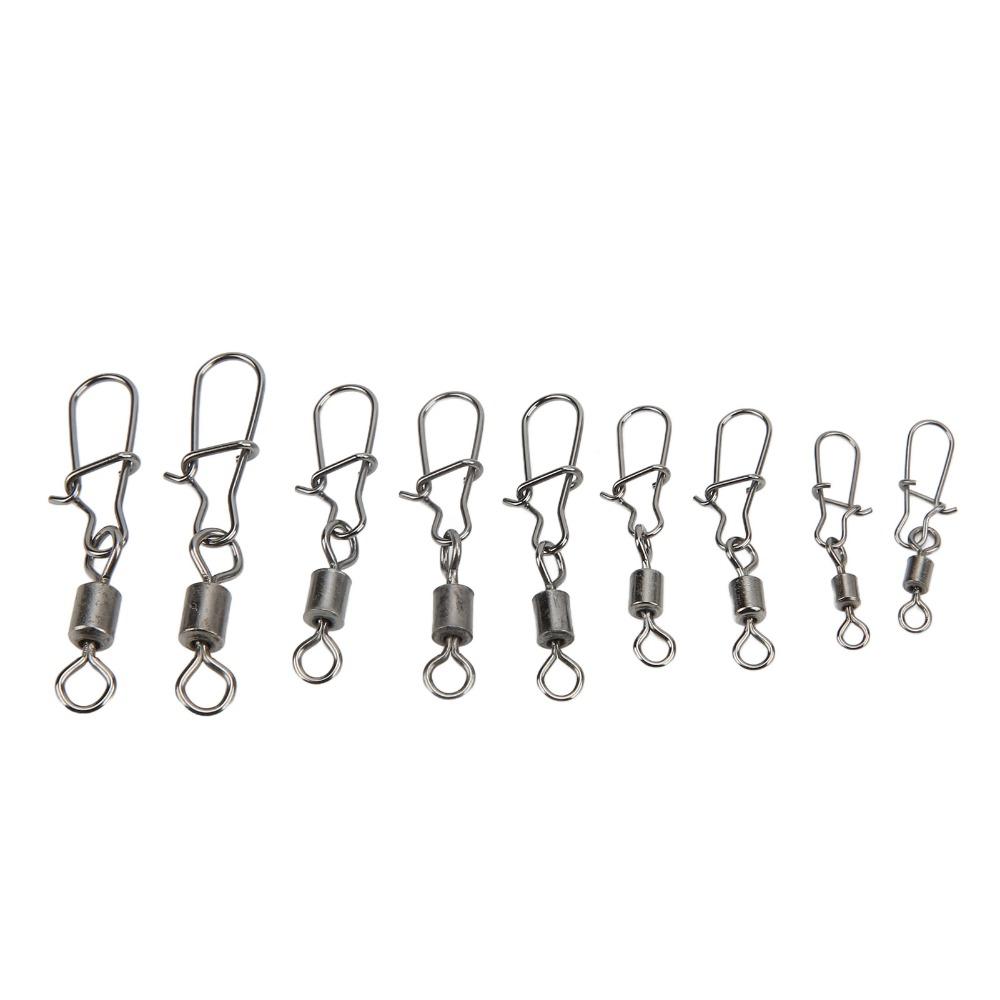 210PCS Copper Fishing Swivels Set 2# 4# 5# 6# 8# Rolling Barrel Swivel  Saltwater Fishing