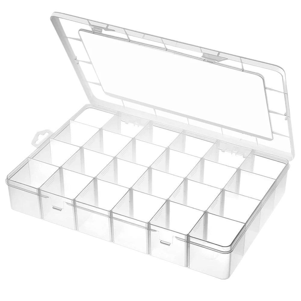 

Съемный органайзер с сеткой 24/36 ячеек, коробка для рыболовных снастей с разделителями, коробка для бисера, рыболовные аксессуары 24 grids