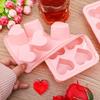 10 Löcher Valentinstag Herzförmige Silikon-Eiswürfelformen DIY Handgemachte Gelee-Pudding-Schokolade, Eiswürfel für Whiskey