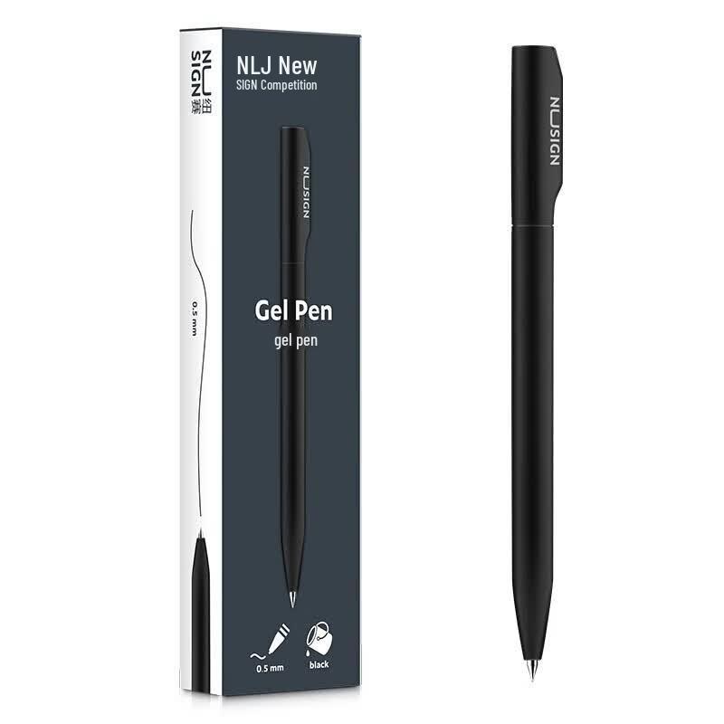 Deli NS552 0.5mm Retractable Black Gel Pen, 8-Pack