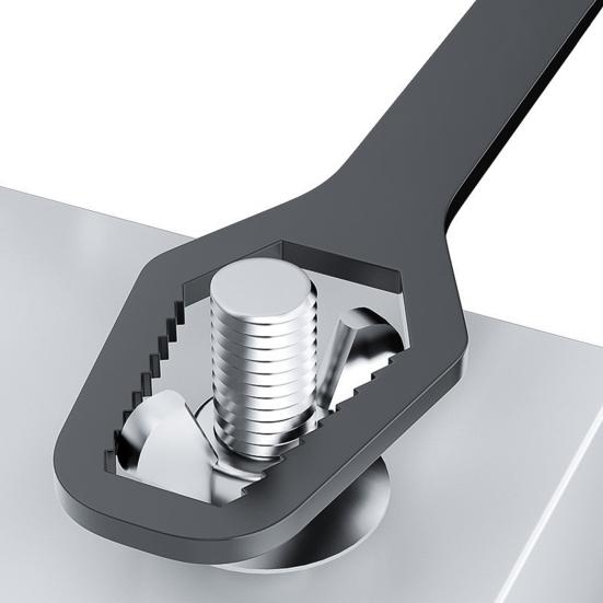 Universal Self Tightening Wrench High Carbon Steel Adjustable Wrench with Long Handle Car Bike Repairs Multi-Angle Fastener Tool