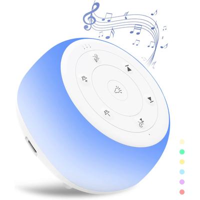 Desktop White Noise Machine Sleep Sound Machine Sleeping & Relaxation For Baby Sleep Soother With 7 Colors Night Lights