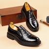 Fashion 2025 Spring New Designer Leather Shoes for Men Solid Color Fashion Casual Platform Loafers Man High Quality Dress Shoes Male