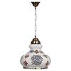 30 Cm Surahi Shaped Large Glass Mosaic Hanging Lamp for Living and Home Decoration Turkish Lamp Multicolour Bulb Not Included