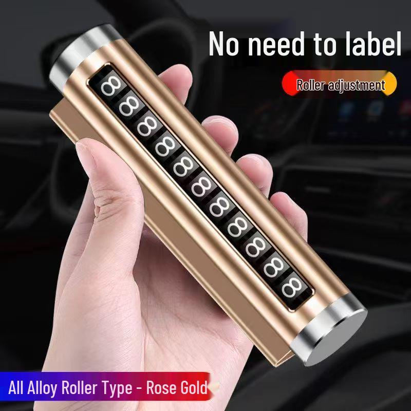 Creative Metal Roll-up Temporary Parking Number Sign for Cars