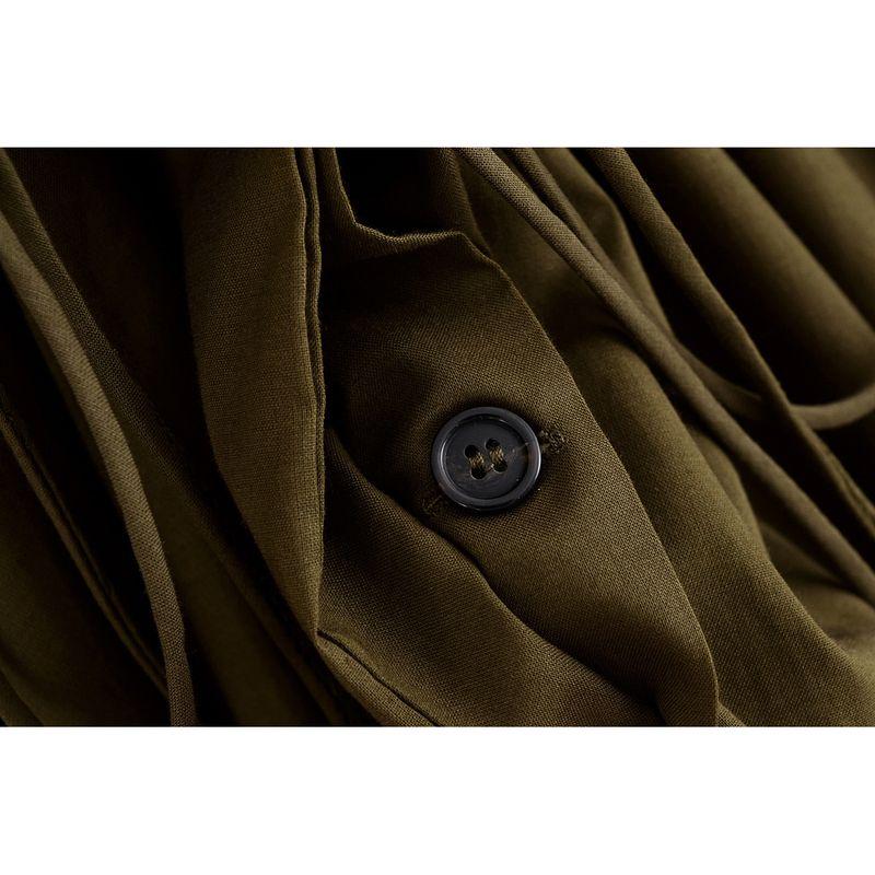 Kaslead New Arrival Women's Clothing Fashion Style Fashion Pleated Draped Shoulder Short Sleeve Midi Skirt Dress 2965260