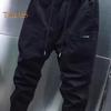 Pánské Cargo Kalhoty Volné Stahovací šňůrka na kotníky Pružný pas Jednobarevné Více kapes Fitness Streetwear Outdoor Cestování Sportovní kalhoty
