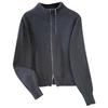 Gray Women's Knitted Sweater, Half-High Collar, Zipper Jacket, 2026 Spring Style - Versatile Base Layer or Outerwear