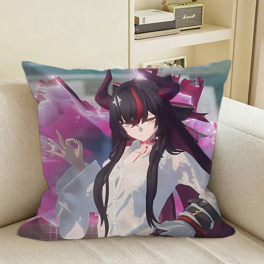 NTE Game S-Shinku Neverness to Everness  Square Sofa Pillow Cover Solid Color Living Room Home Decor Cushion Case
