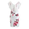 Rochie Mini Scurtă Fără Mâneci cu Imprimeu Floral pentru Femei, Rochie de Petrecere