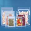 Flat Bottom Transparent Food Self Sealing Bag Plastic Snack Sealed Bags Cookie Frosted Sealed Pocket Coffee Beans Flower Tea Matte Packag Pouch 200pcs