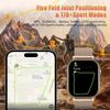 SACOSDING New GPS Positioning Smartwatch Waterproof Outdoor Fitness Tracker Blood Oxygen Sleep Monitoring Compass 170+ Sports Modes Watch
