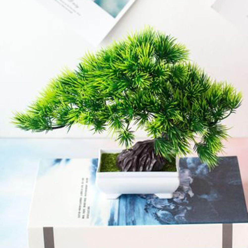 Fake Bonsai Artificial Potted Plant Decor Home Plants Garden Pot Xmas Pine Tree