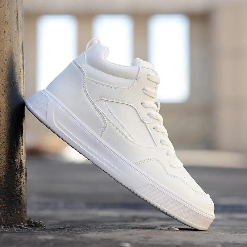 Unisex White Sneakers Size 36-44 Women Men Trainers Fashion Platform High-top Skate Shoes New Couple Casual Running Sports Shoes