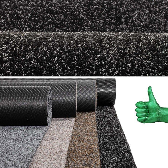 Paillasson - ANRO - POET-040-080-SCHW - Imperméable - Antidérapant - Facile À Entretenir