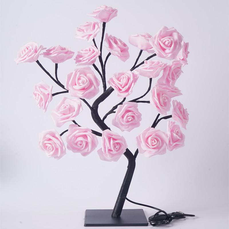 LED Cherry Blossom & Maple Leaf Fiber Optic Decorative Night Light
