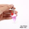 Simulated Ice Cream Cup Keychain with Spoon and Star Charm