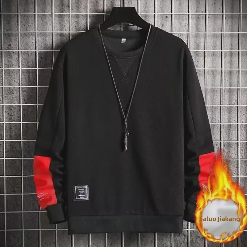 

Модная мужская толстовка с круглым вырезом — свободный крой, длинный рукав, идеально подходит для весны и осени, универсальный стиль. M