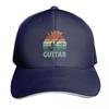 I Love Guitar  Vintage Sunset Silhouette Design Baseball Cap Funny hats Anime fashionable fun hats Luxury Women Unisexs