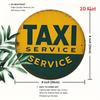 Vintage Tin Sign X Inch Retro Aluminum Wall Art TAXI SERVICE Plaque Decor