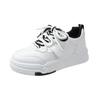 Stil Hong Kong, fund gros, vârf rotund, pantofi albi pentru femei, primăvară și toamnă, cu simț înalt, noua nișă, pantofi sport casual pentru skateboard