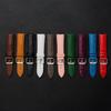 Leather Bamboo Grain Watch Strap with Pin Buckle - Genuine Cowhide for Men & Women