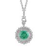 Jewelry Copper Bottom Gold-Plated Rose Chepala Green Sunflower Pendant Main Stone 18Mm