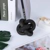 Handmade Decoration Farmhouse 3-Link Chain Wooden Buckle Table Ornament Wooden Chain Ball Wood Knot